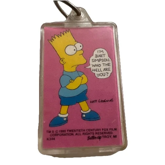 BART Simpson The Simpsons Keychain. I'm BART Simpson Who The H*** Are‎ You ?