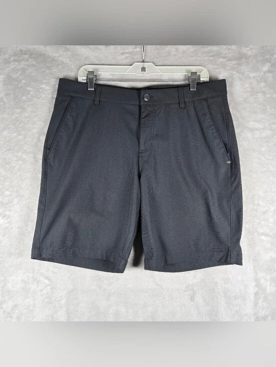 Vuori Meta Shorts Mens Size 34 Dark Gray Stretch Chinos #V379 8.5” Inseam