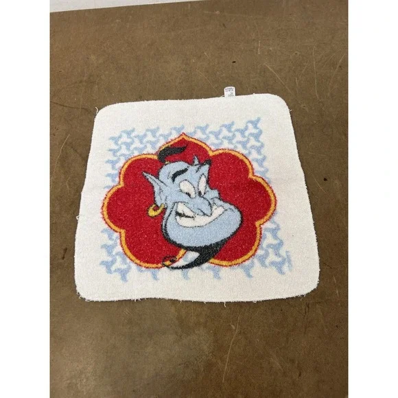 Vintage Disney Aladdin Genie Face Towel Washcloth Cannon Terry Cloth USA Bath