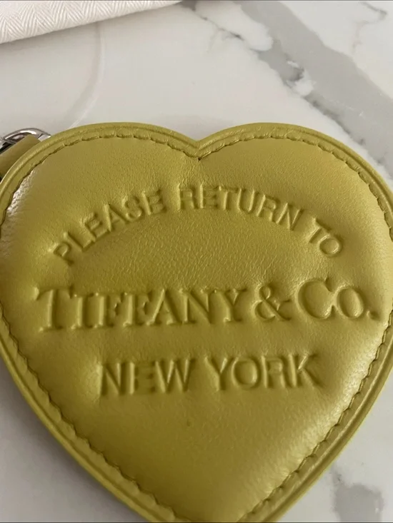 Return to Tiffany & Co. Yellow-Green Heart Key Charm