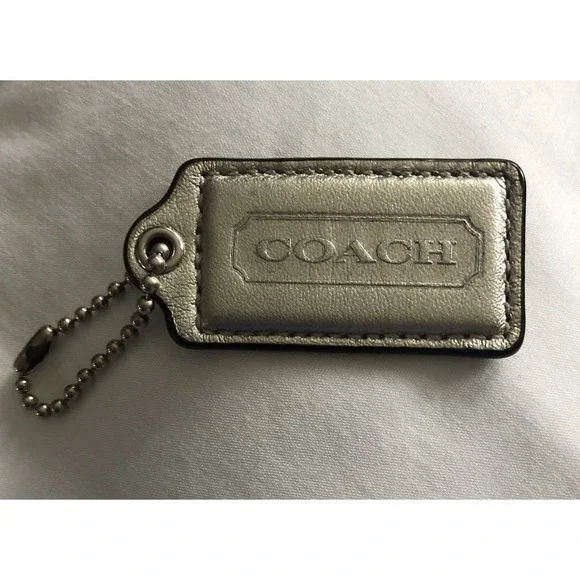 EUC-COACH SILVER Leather 2.5
