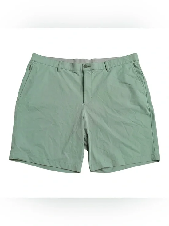 Tommy Bahama Men’s Green 5 pockets Solid Chino Flat Front Shorts 9 Inch Inseam