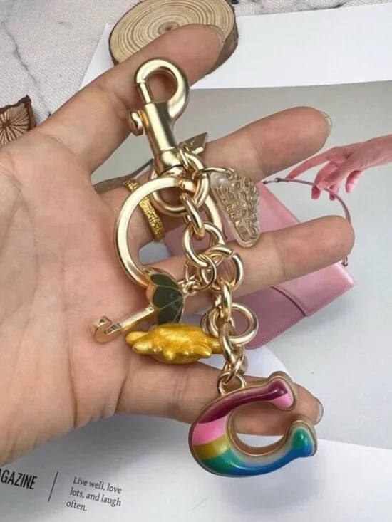 Rainbow Charm Keychain Bag Charm - Cloud, Sun and Umbrella