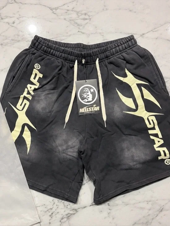 Men’s Hellstar Black Graphic Shorts
