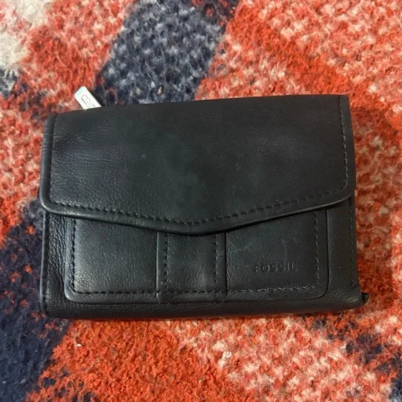 Fossil Black Leather Wallet‎
