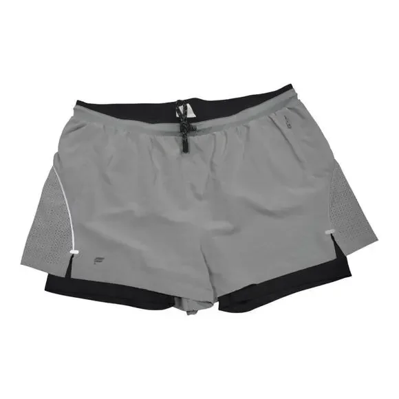 Fabletics Fundamental Short II Lined 5” Men’s XXL Gray Black EUC