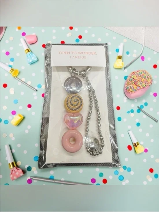 Laneige Pastel Pink & Iridescent Dessert Charm Keychaiin/Bag Charm/NIP