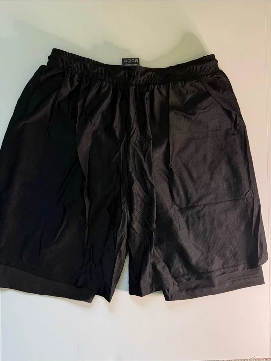 Men's Black Kewlioo Athletic Heat Trapping Sauna Shorts 3XL