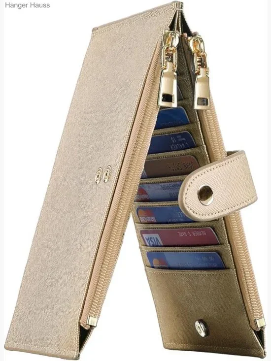 RFID Blocking Bifold Wallet Large Capacity 18 Card Slots