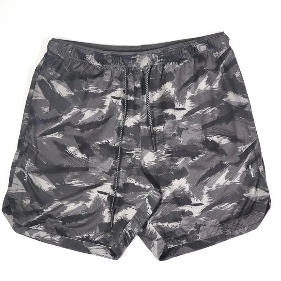 ⁠ASRV Silver-Lite Training Shorts Mens M Grey Camo Linerless Athletic Gym
