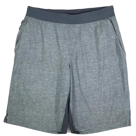 Lululemon T.H.E. Short Mens L Heathered Grey Linerless Training Gym Athletic 11