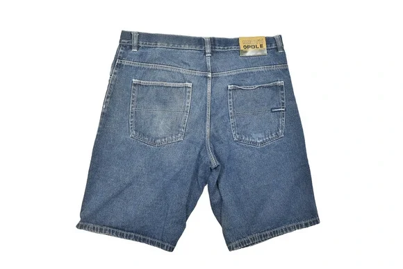 Southpole Men's Blue Denim Shorts Size 42 Baggy Loose Fit 100% Cotton Y2K