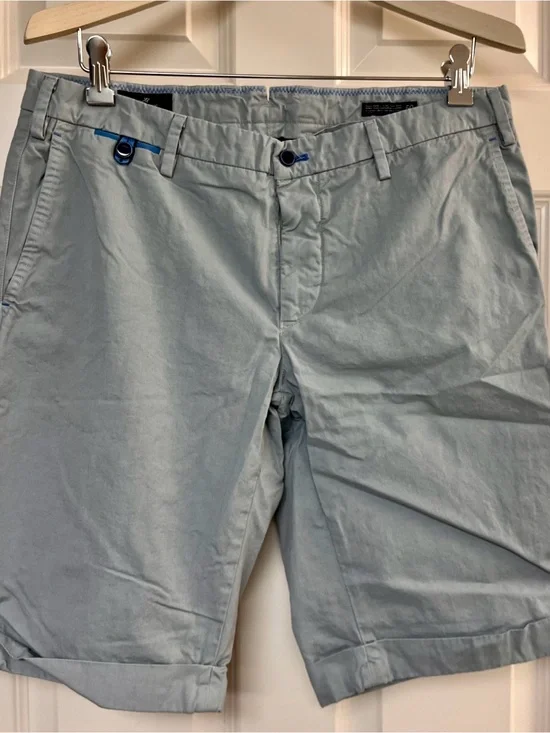 Mason’s Men's Light Blue Flat Front Shorts — Casual Summer Staple