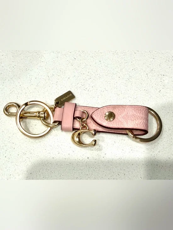 Coach Powder Pink Trigger Snap Keychain