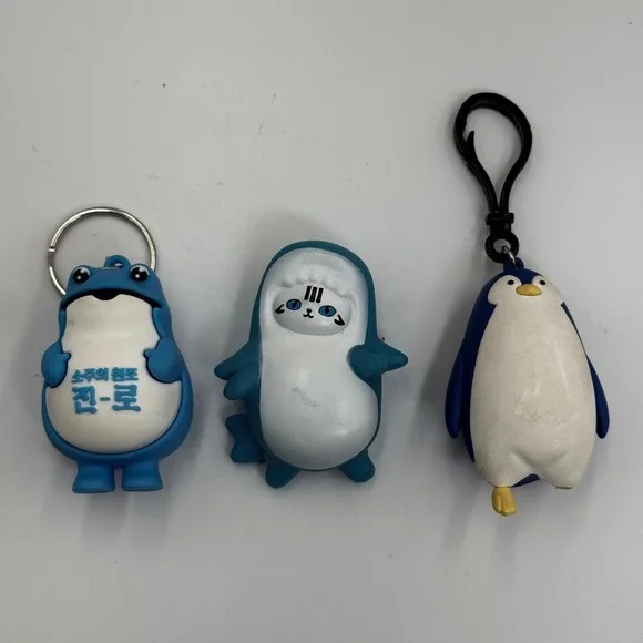 Hite JINRO Frog Spy X Family Agent Penguin Cat Whale Keychain Lot of 3