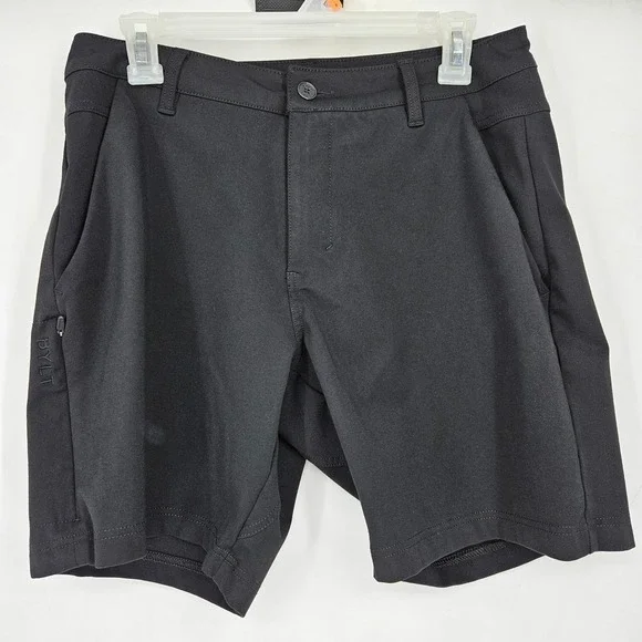 Bylt Everyday Shorts Mens 33 Premium Basics Black Casual Stretch Performance