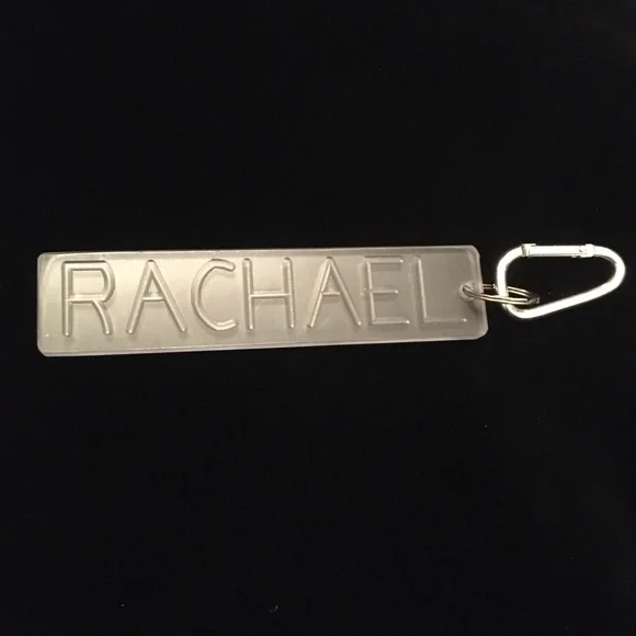 RACHAEL Thick Plastic Keychain