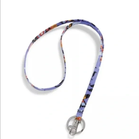NWT Vera Bradley Mural Garden Signature Ring & ID Clip Lanyard.
