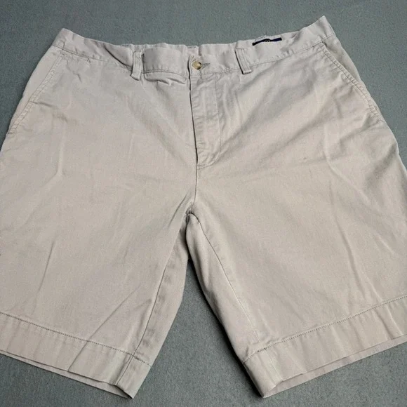 Polo Ralph Lauren Mens Classic Fit 9 Chino Shorts Tan Khaki Cotton Twill 38