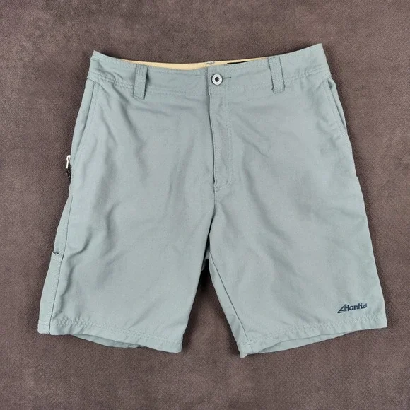 Atlantis‎ WeatherGear Sailing Shorts Mens Medium Blue Gray Performance Nautical