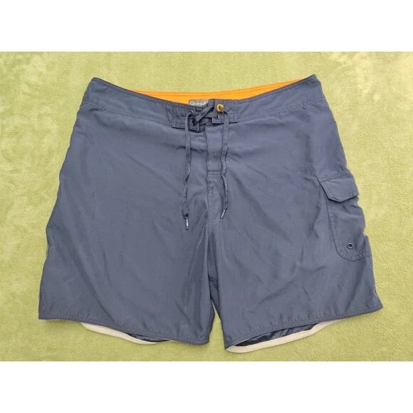 Quiksilver Mens 40 Board Shorts Blue Swim Trunks Pockets Beach Surf Casual