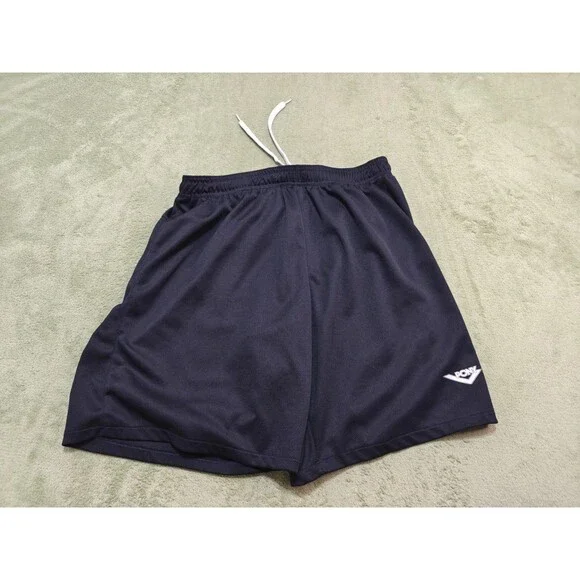 Pony Mens Athletic Shorts XL Black Mesh Elastic Waist Drawstring Running Soccer
