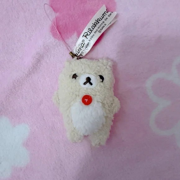 San-X Korilakkuma Plush Strap Cleaner Keychain Rare