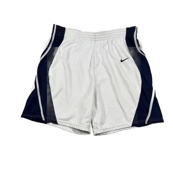 Vintage Nike Team White‎ Embroidered Basketball Shorts Mens 2XL