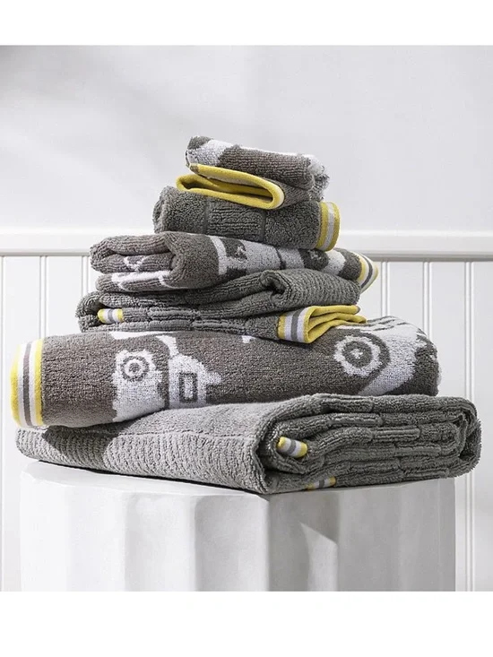 Caro Home Boys Construction Soft Cotton Towel 6pc Set 2 Bath, 2 Hand, 2 Tip
