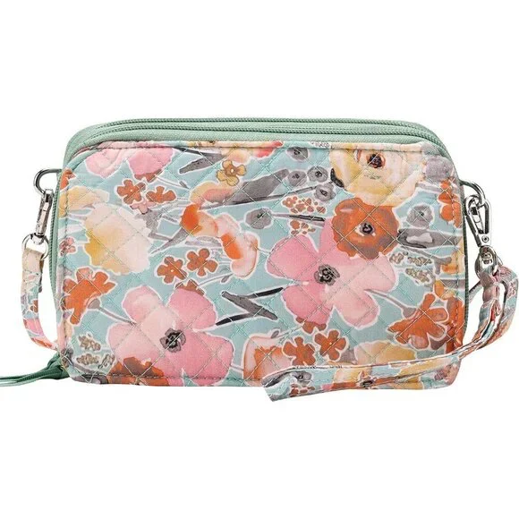 Cotton Quilted Crossbody Wallet Purse Clutch Women's Fashion Accessories