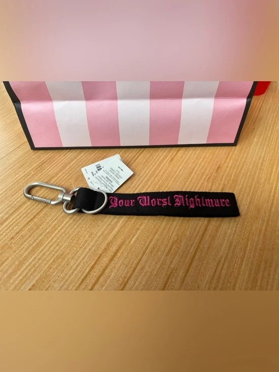 VS PINK Halloween 2026 Worst Nightmare Wristlet Strap Keychain BNWT