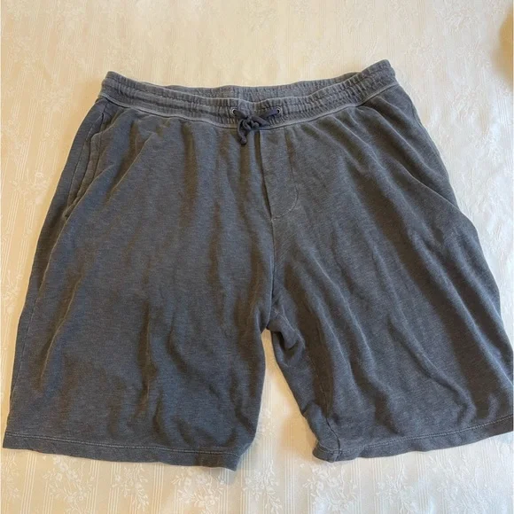 James Perse Charcoal Gray Cotton Drawstring Shorts