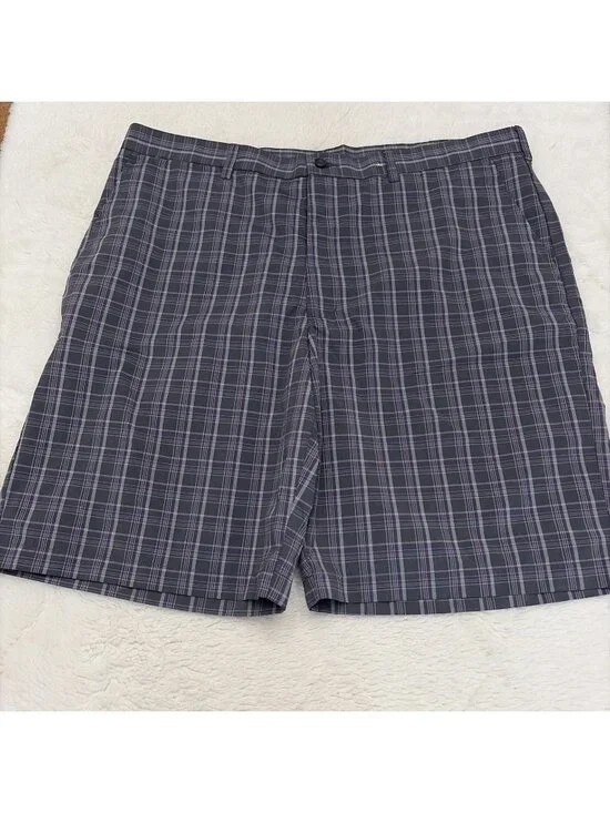 Ben Hogan Performance Golf Shorts NWT  40W Gray Purple Plaid