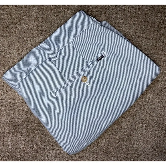 Polo Ralph Lauren Blue White Seersucker Chino Shorts 6