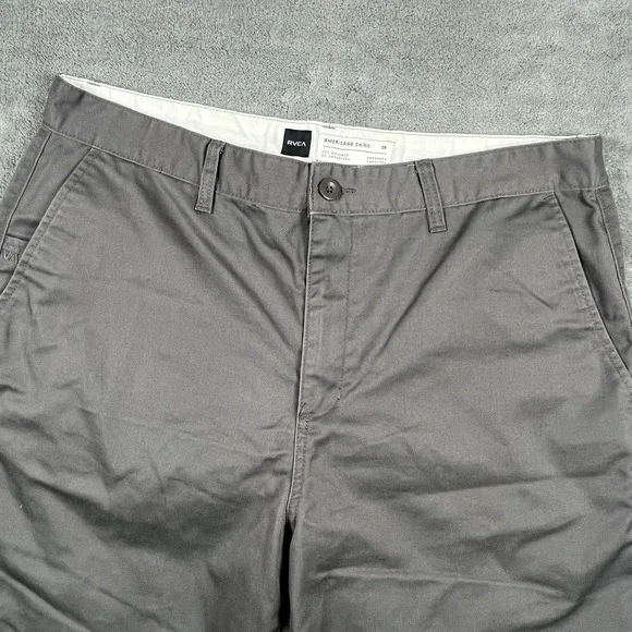 RVCA Week-End Americana Chino Shorts Mens 38 Charcoal Gray Heavy Duty Outdoors