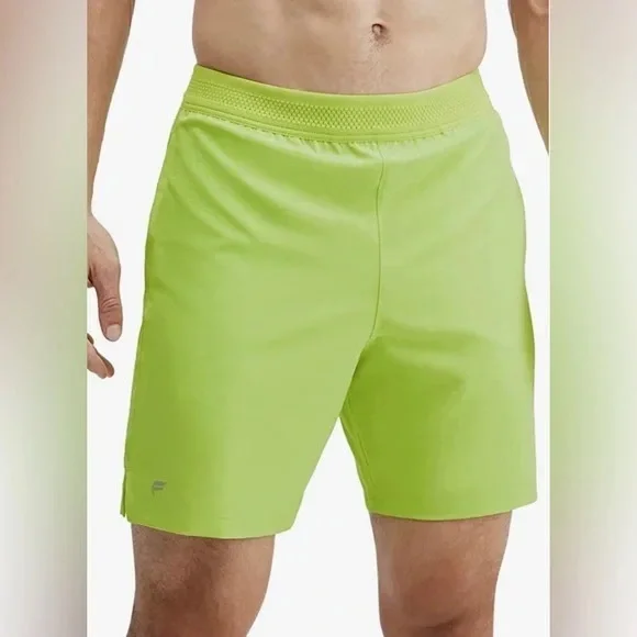 Fabletics. 7 inch Universal Tennis Fundamental Short. Highlighter Yellow. XS