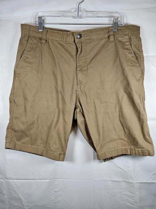 Volcom Men's Khaki Flat-Front Casual Shorts