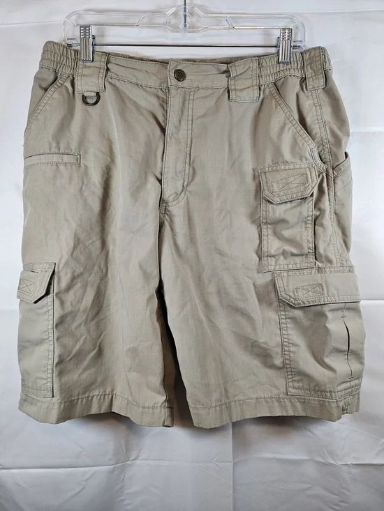 5.11 Tactical Tan Cargo Shorts 8 Pocket Utility Hiking Camping Fisherman