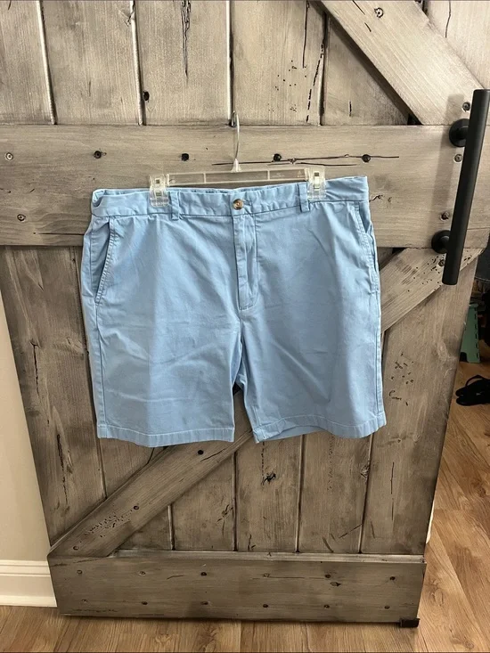 Vineyard Vines Light Blue Flat Front Chino Shorts