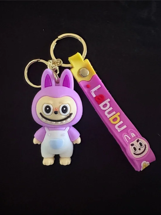 Purple Labubu Bag Charm Keychain and Strap