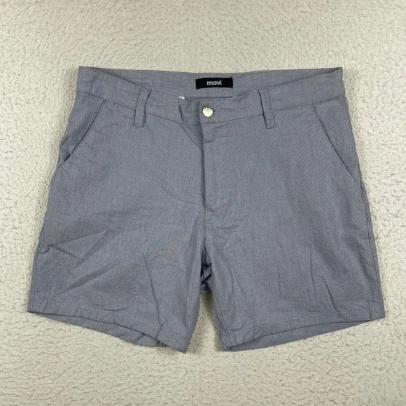Mavi Nate Shorts Mens‎ 36 Blue Stretch Cotton Chino Summer Casual Bottoms