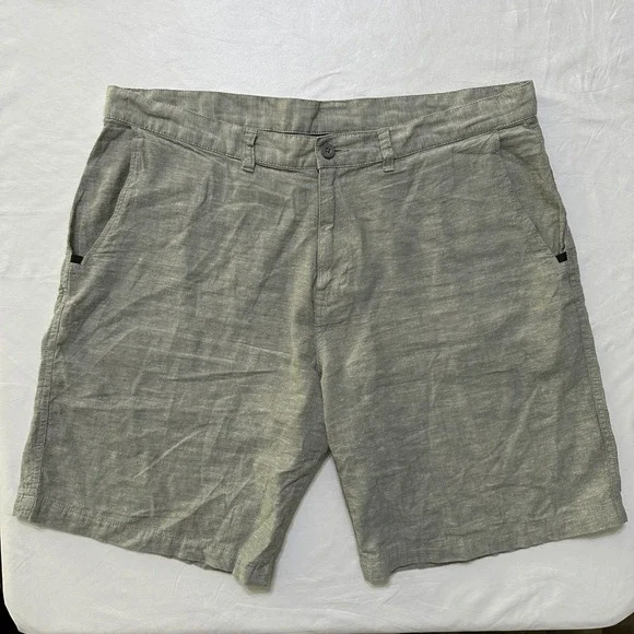 Patagonia Mens Lightweight Organic Work Wear Hemp Shorts Gray Size 36 Inseam 10