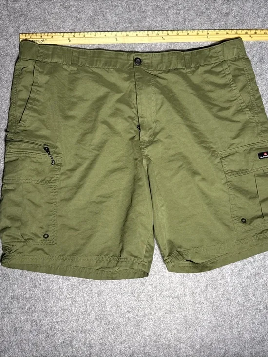 Quiksilver Olive Green Cargo Shorts - Utility Pockets