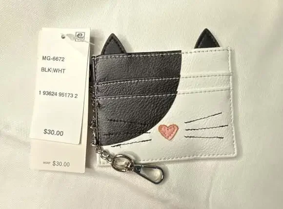 Madden Girl Cat Face Card Holder Wallet