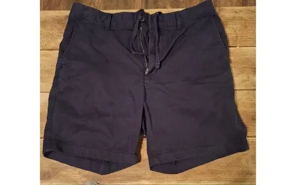 Uniqlo Cargo Shorts Mens M 30-33 Navy Waist Drawstring