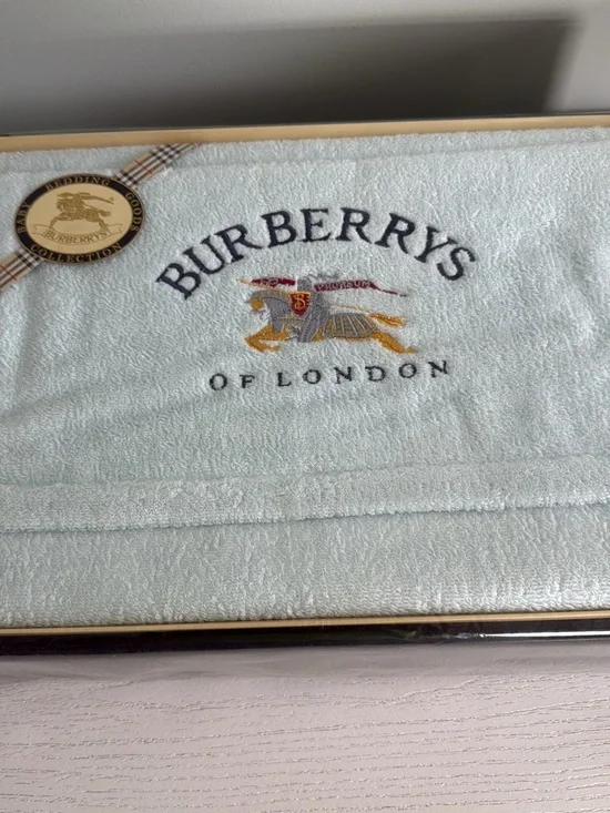 Burberrys of London Embroidered Light Blue Towel