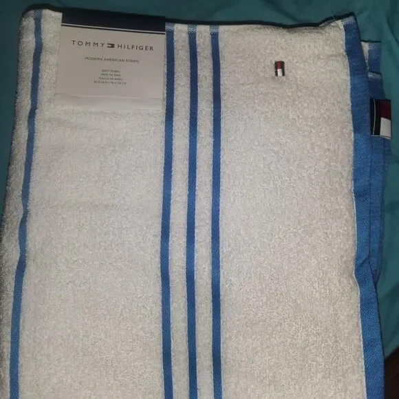 Tommy-hilfiger White and Blue Soft-furnishings-textiles