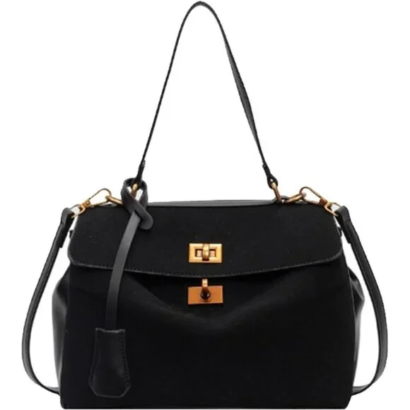 Women's Vintage Top Handle Purse Leather Crossbody Satchel Bag for Women