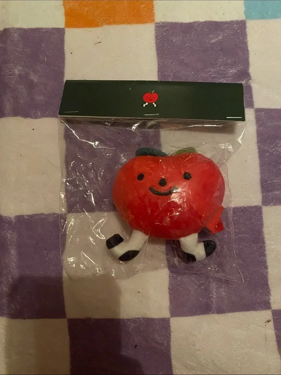 Mango Town Red Apple Plush Keychain