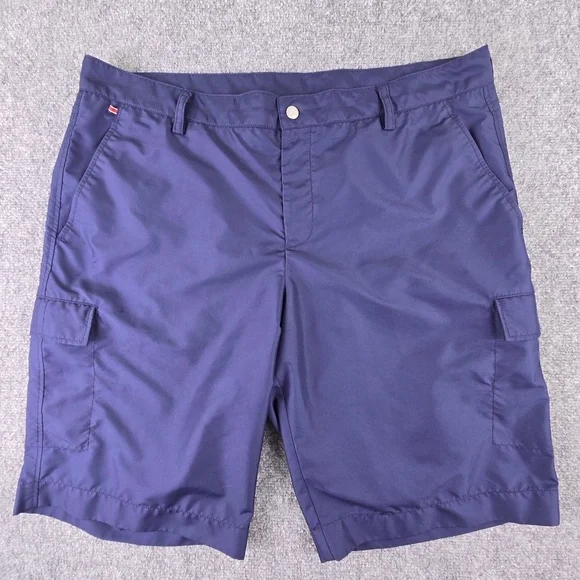 J.Lindeberg Lawrence Cargo Shorts | Navy Blue Micro Twill | Size 38